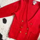 1980s Red Knit Cardigan | Size L/XL