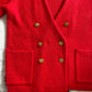 1980s Red Knit Cardigan | Size L/XL