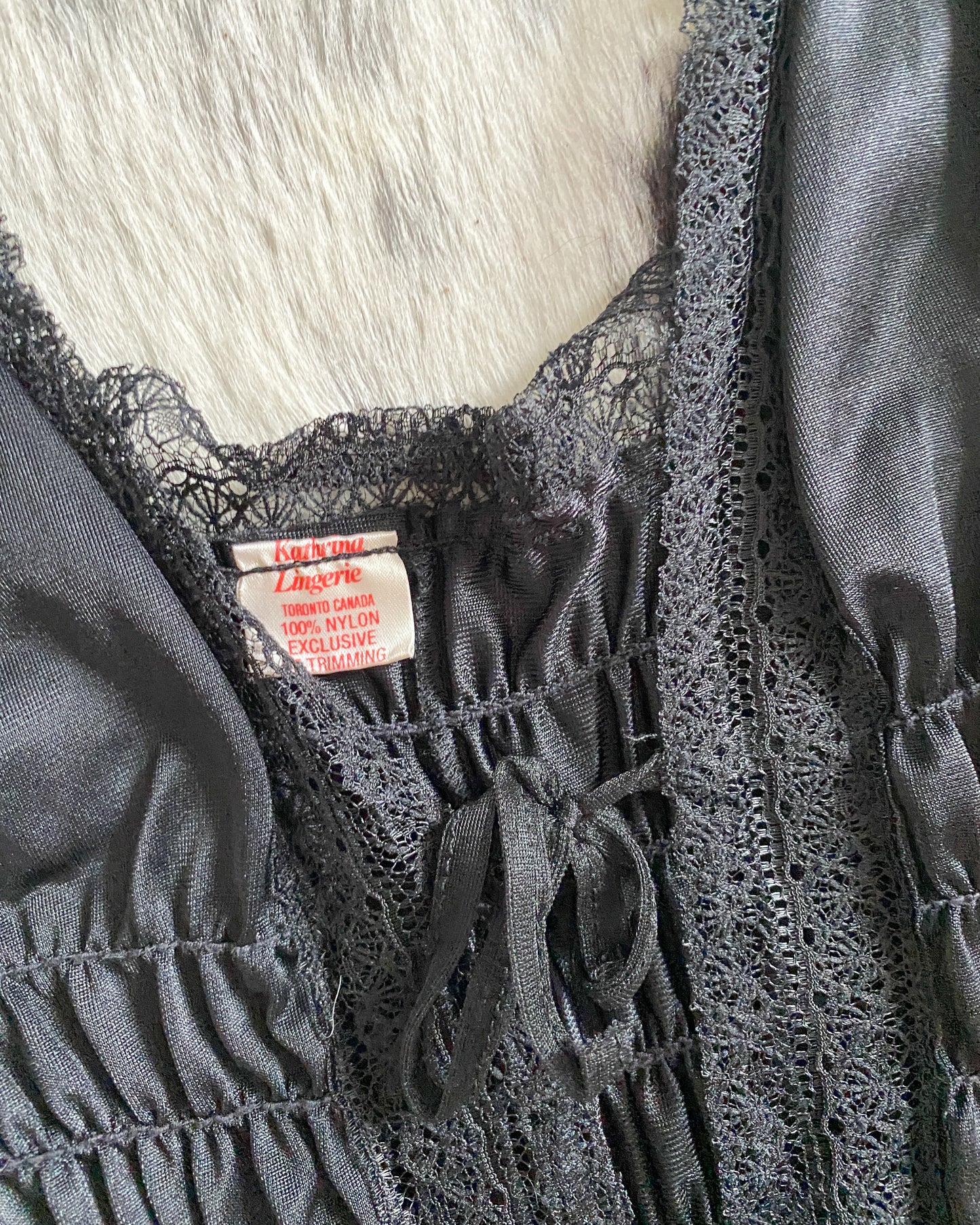 Vintage Black & Lace Romper, Made in Canada | Size M