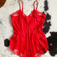 Vintage Red Lace Teddy | Size M/L