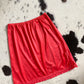 Vintage Red Slip Skirt | 30-32" Waist