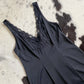 Black Slip Dress, Made in Italy | Size L