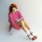 Vintage Fuchsia Light Weight Knit Coat - Made in AUS | 16
