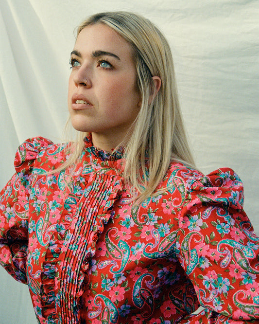 1970s Floral Sears Blouse | 8