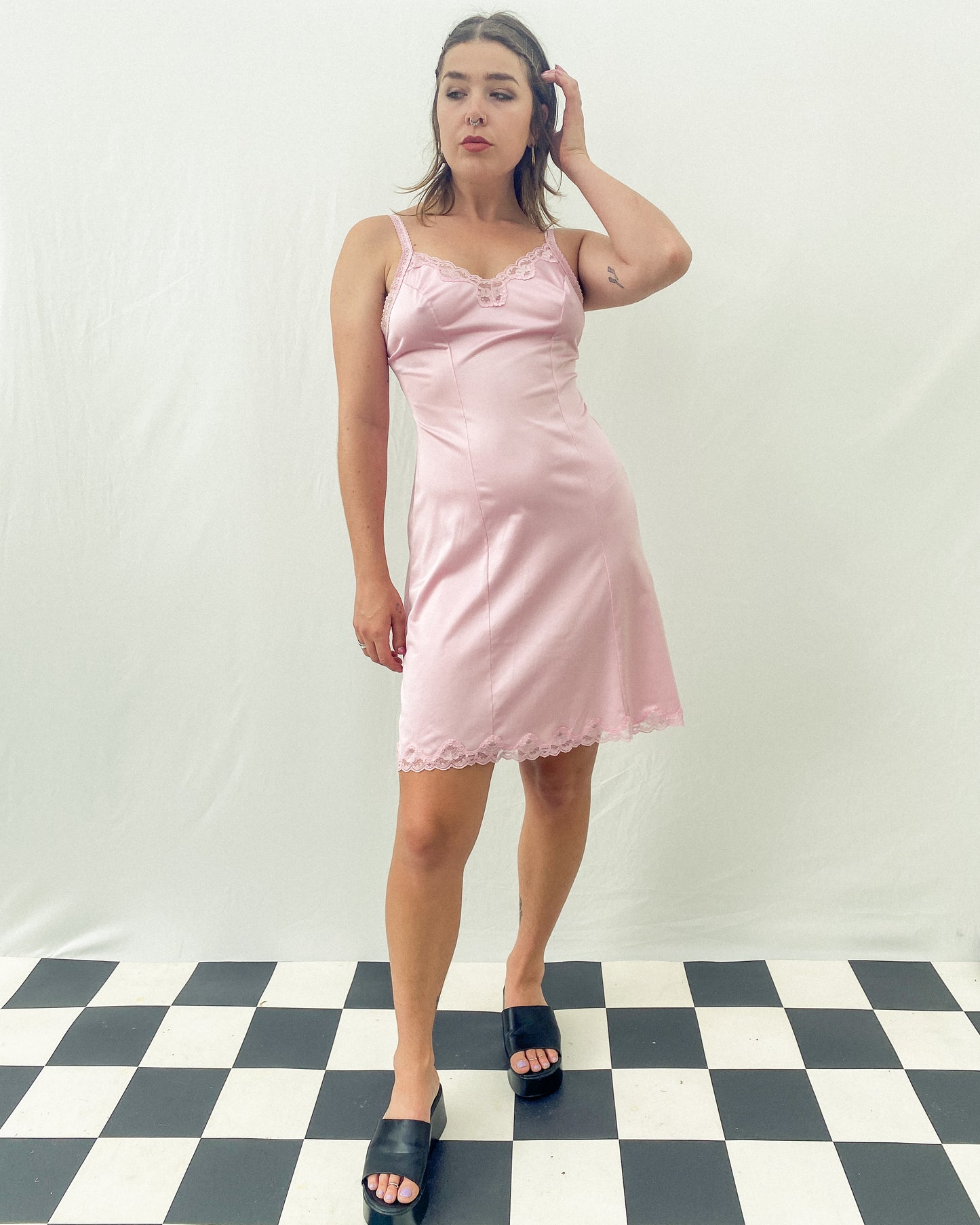 Baby Pink Slip Dress | 10/12