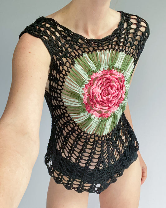 Floral Crochet Tank Top | 8-12