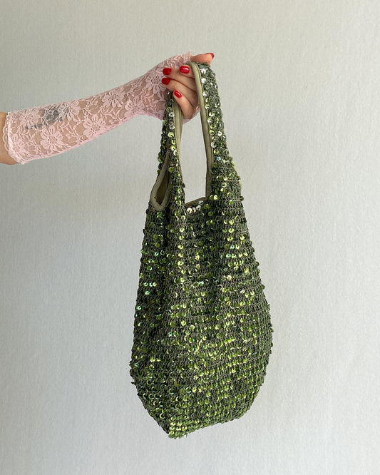 2000s Green Sequin Bag