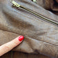 Vintage Brown Leather Cropped Jacket | 8-10