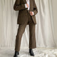 1970s Brown Wool Two Piece Suit