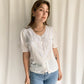 1980s White Short-Sleeve Blouse | 10/12