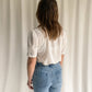 1980s White Short-Sleeve Blouse | 10/12