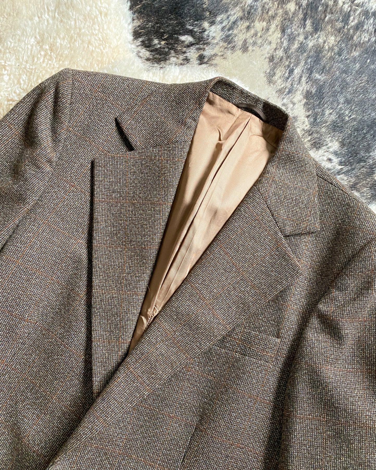 1970s Brown Wool Two Piece Suit