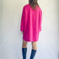 Vintage Fuchsia Light Weight Knit Coat - Made in AUS | 16