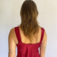 1990s Merlot Slip Dress with Floral Velour Bust | 10